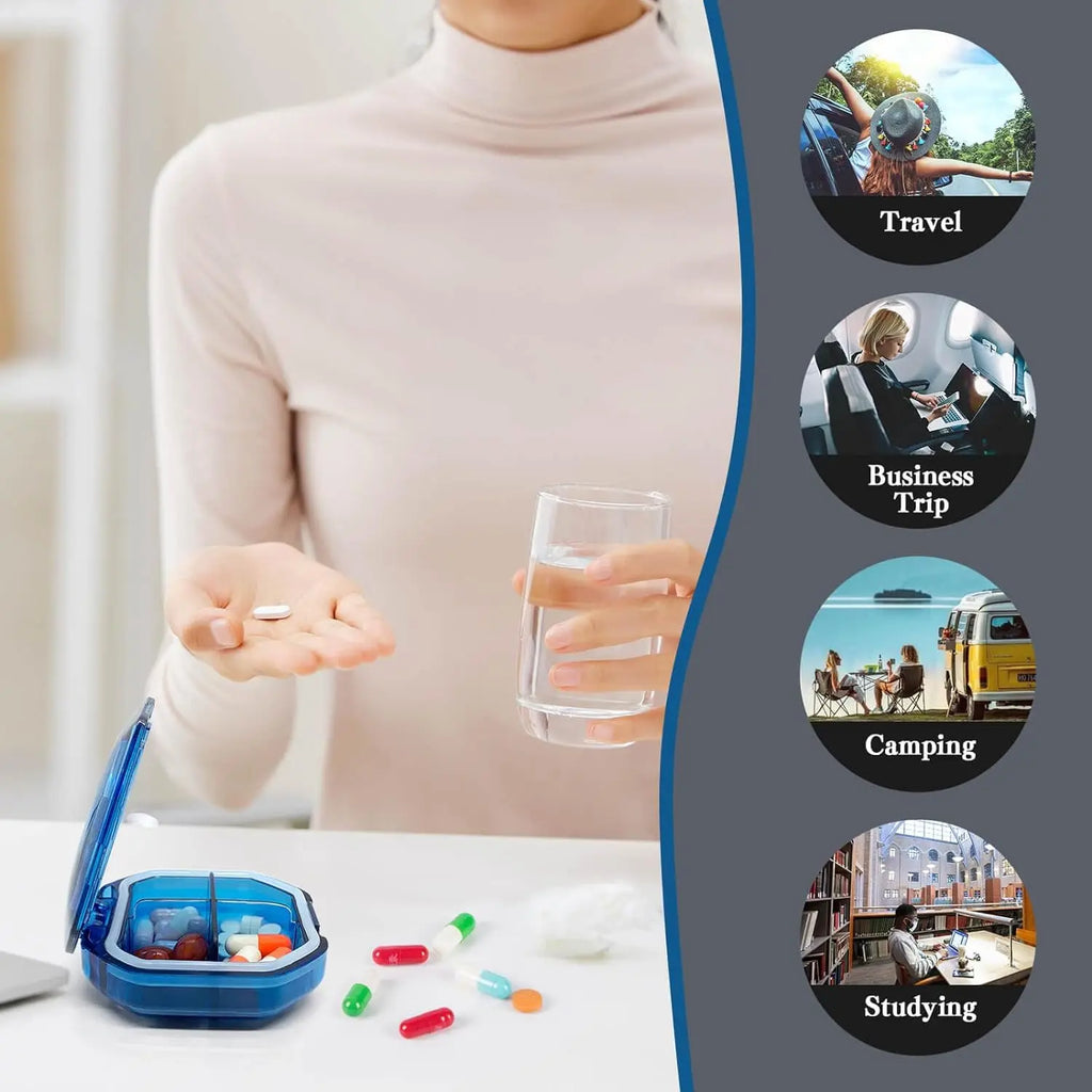 Pill Storage Box - Weekly Medication Organizer Container