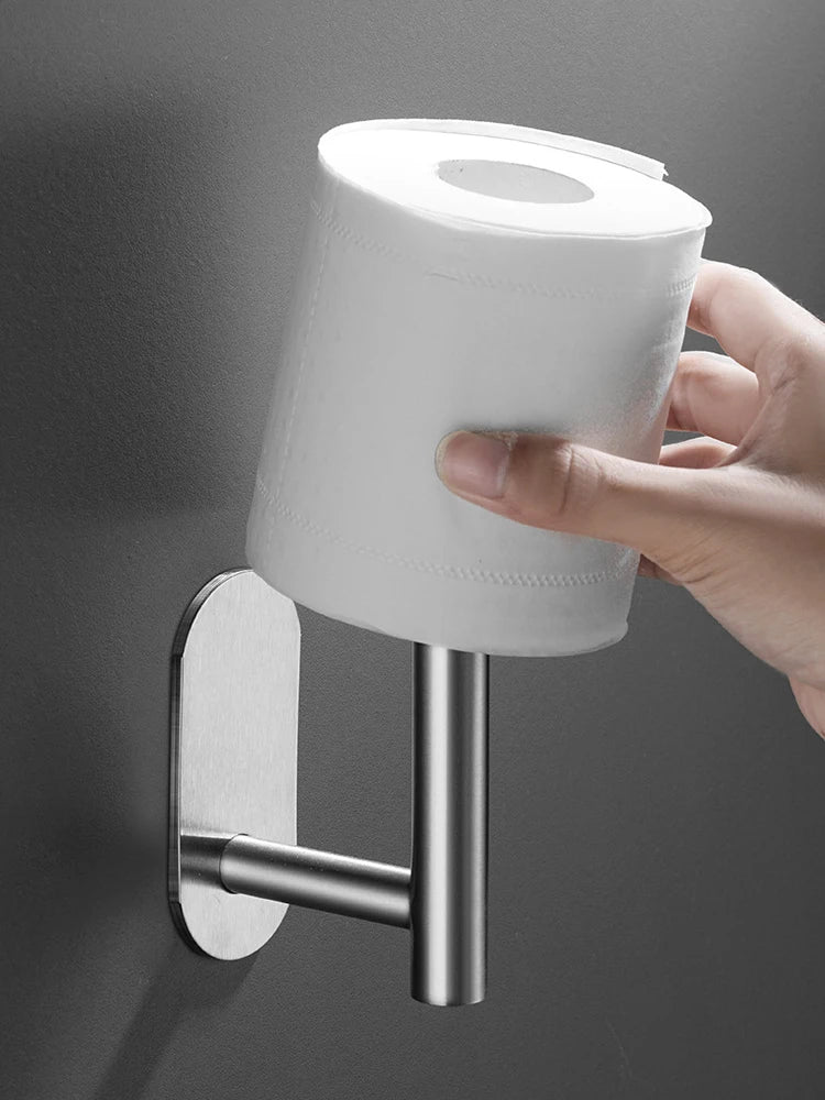 Toilet Paper Holder - Wall Mount Bathroom Tissue Dispenser with Shelf