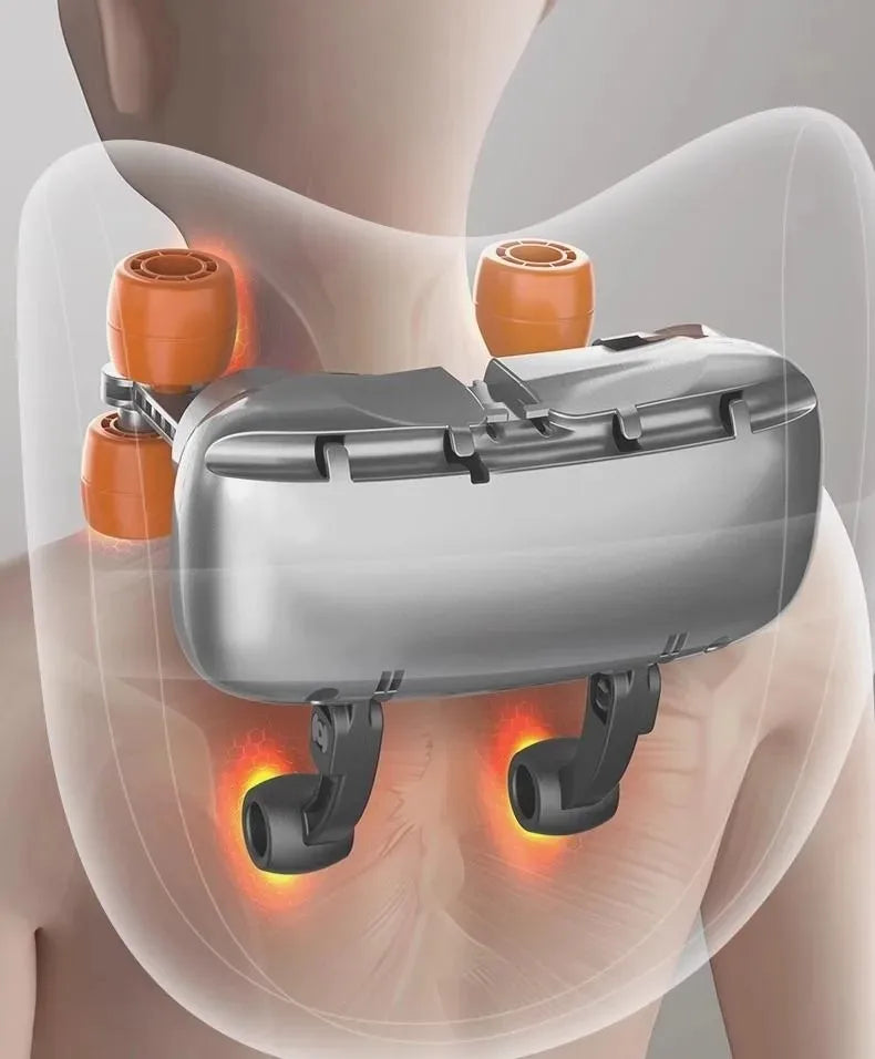 Electric Massage Pillow - Wireless Shiatsu Neck Back Massager with Heating