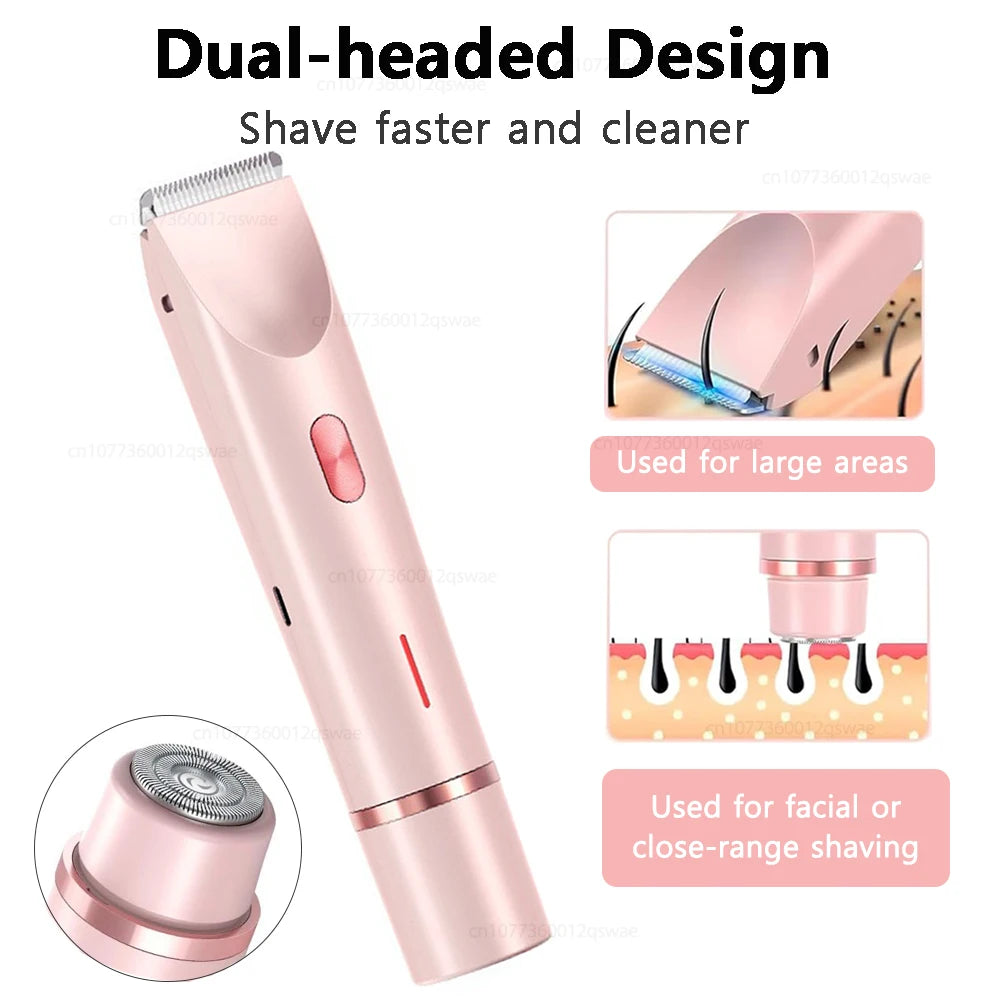 Electric Body Shaver - Dual Head Rechargeable Hair Remover Trimmer