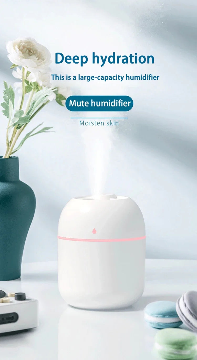 Mini Portable Air Humidifier - USB Water Drop Ultrasonic Mist Diffuser