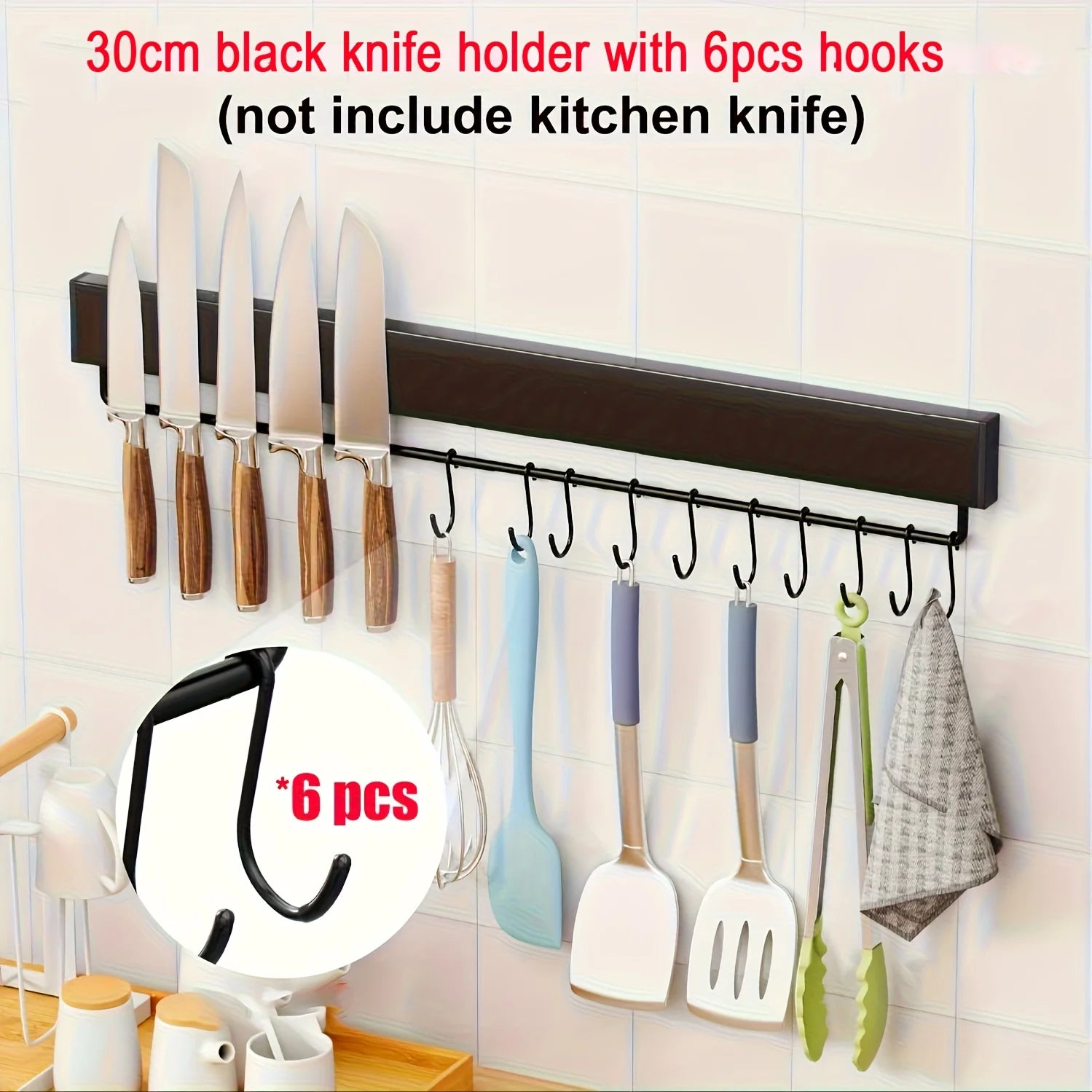 Magnetic Knife Holder - Wall Mount Stainless Steel Knife Strip Bar