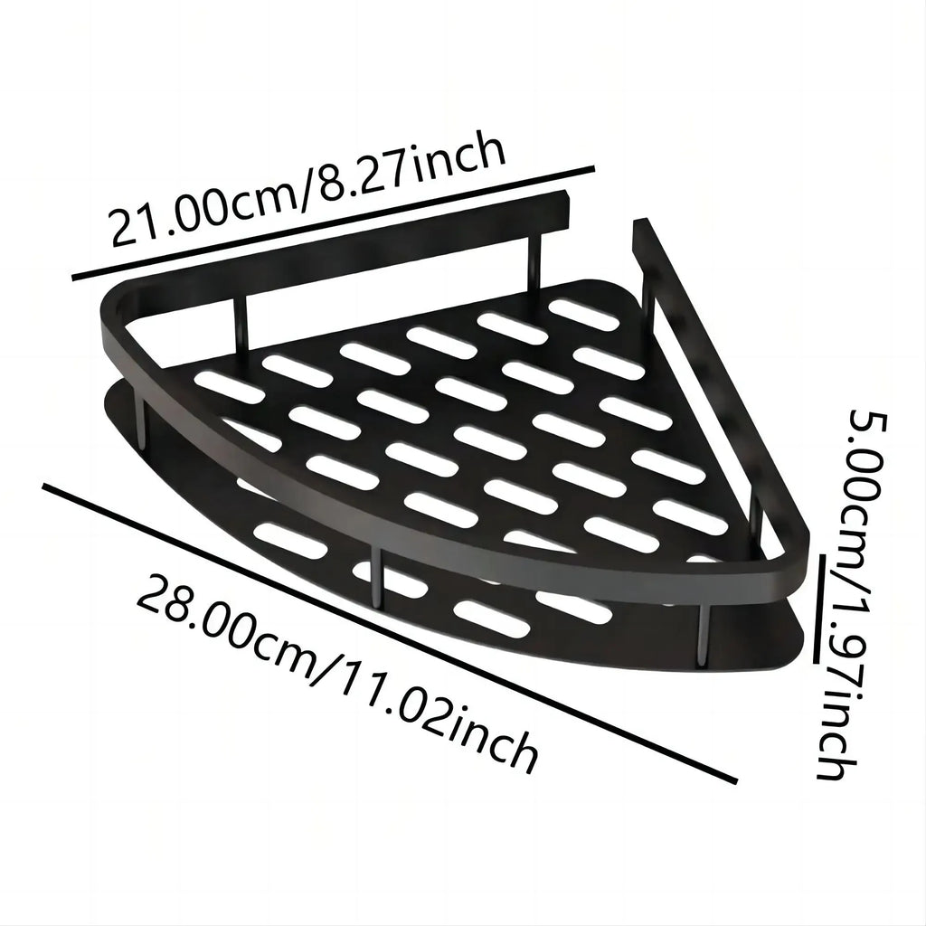 Triangle Bathroom Corner Shelf - Wall Mount Storage Organizer Rack