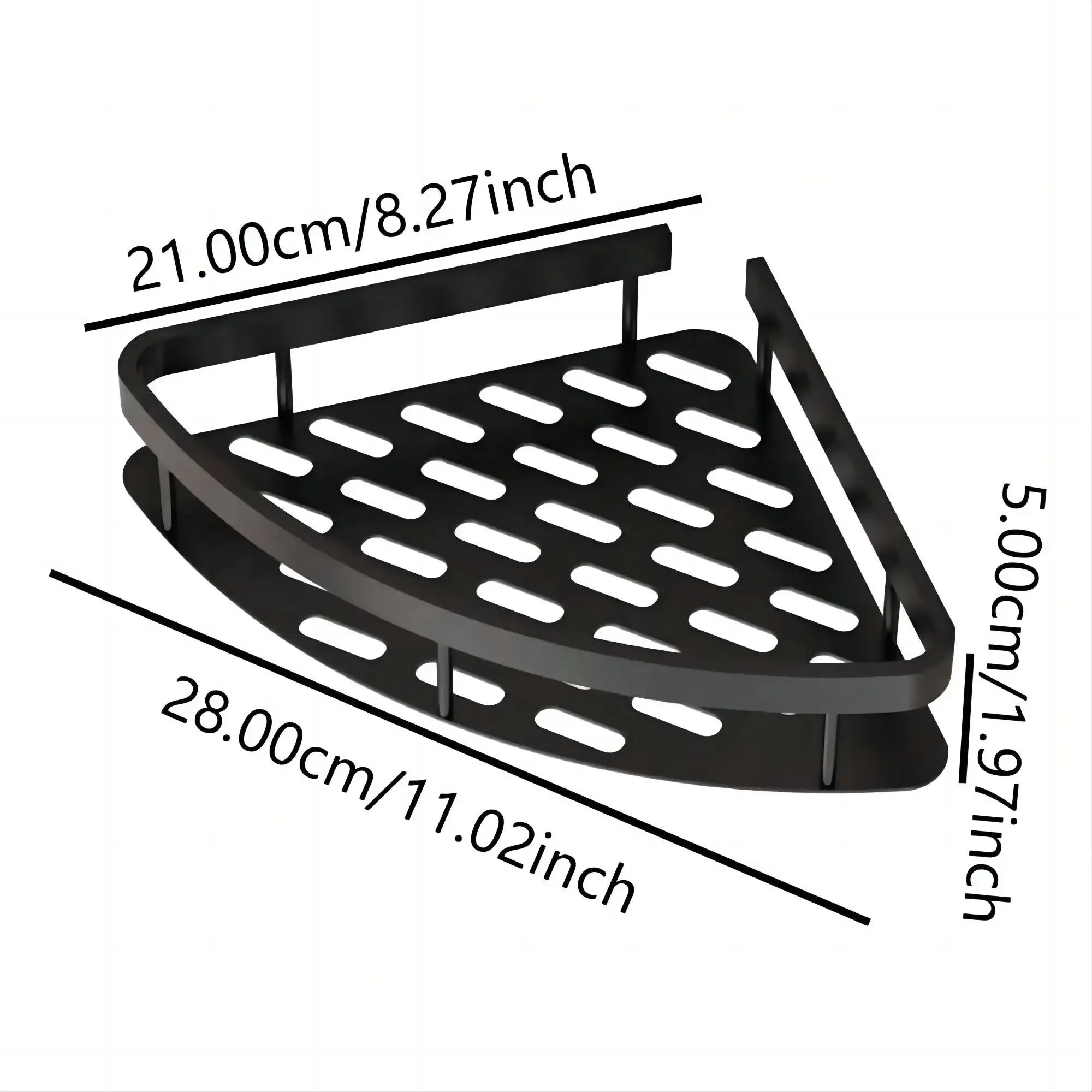 Triangle Bathroom Corner Shelf - Wall Mount Storage Organizer Rack