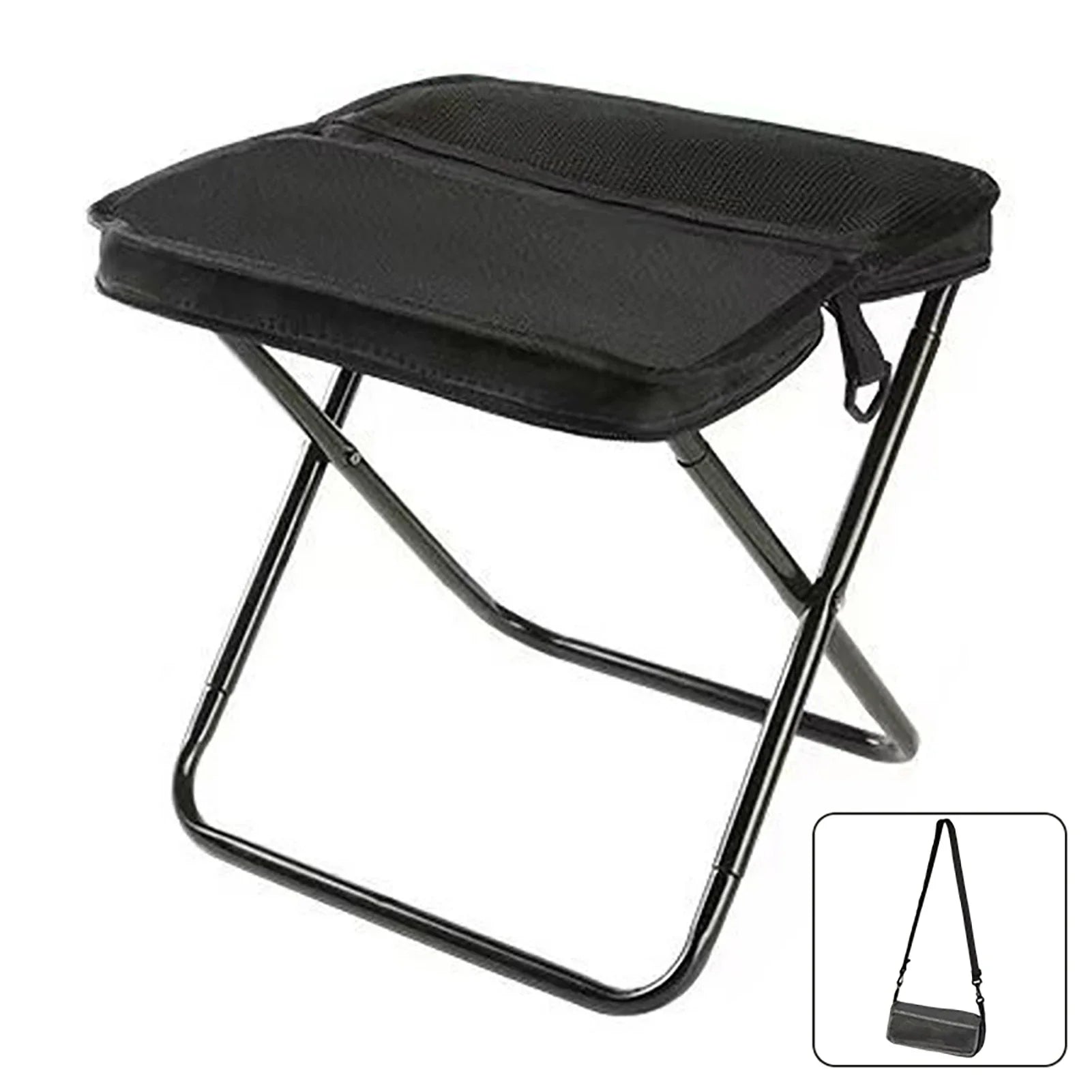 Foldable Camping Stool - Portable Backpack Chair for Outdoor Fishing Travel