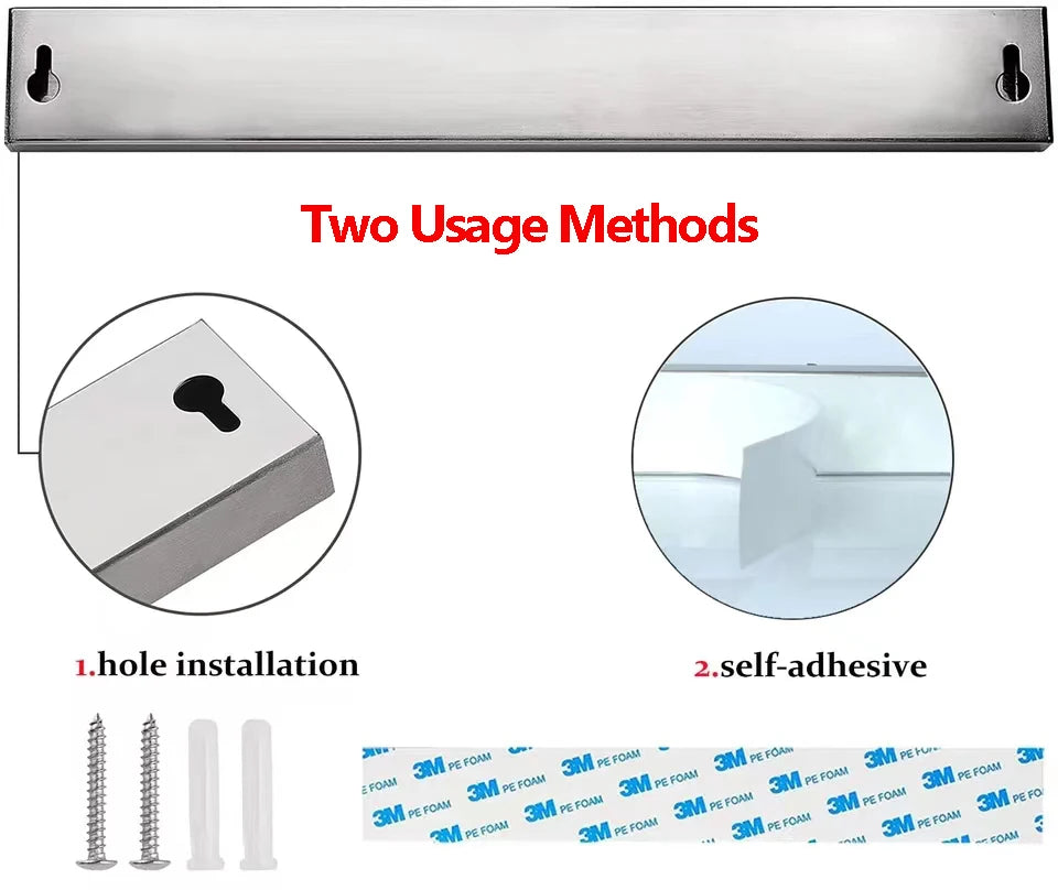 Magnetic Knife Holder - Wall Mount Stainless Steel Knife Strip Bar