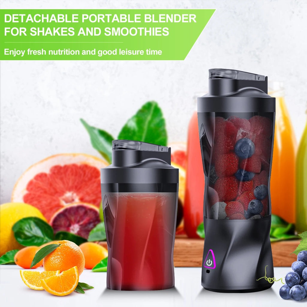 Portable Blender 700ML - USB Rechargeable Juicer for Smoothies Shakes