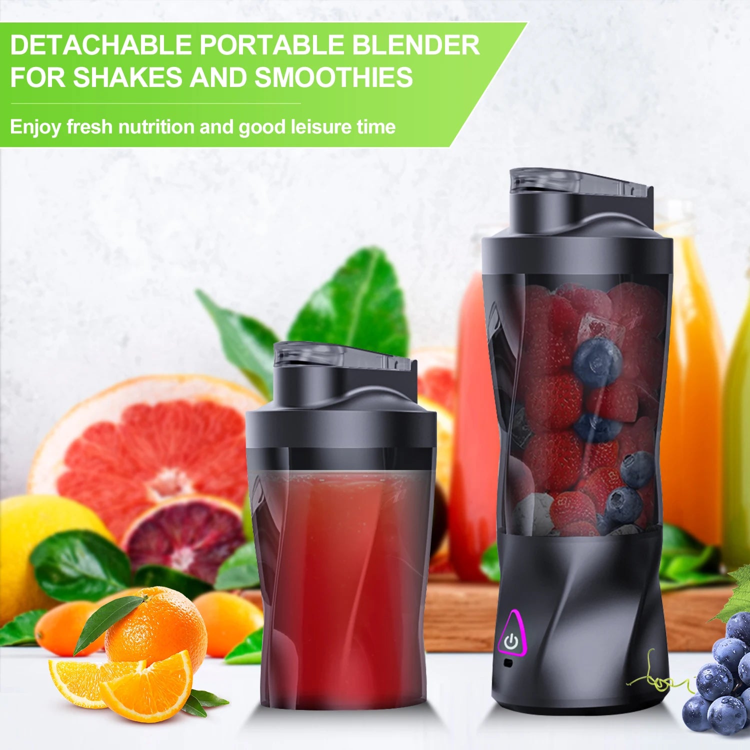 Portable Blender 700ML - USB Rechargeable Juicer for Smoothies Shakes