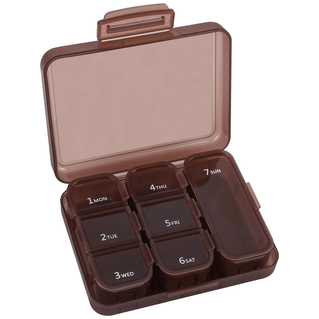 Pill Storage Box - Weekly Medication Organizer Container