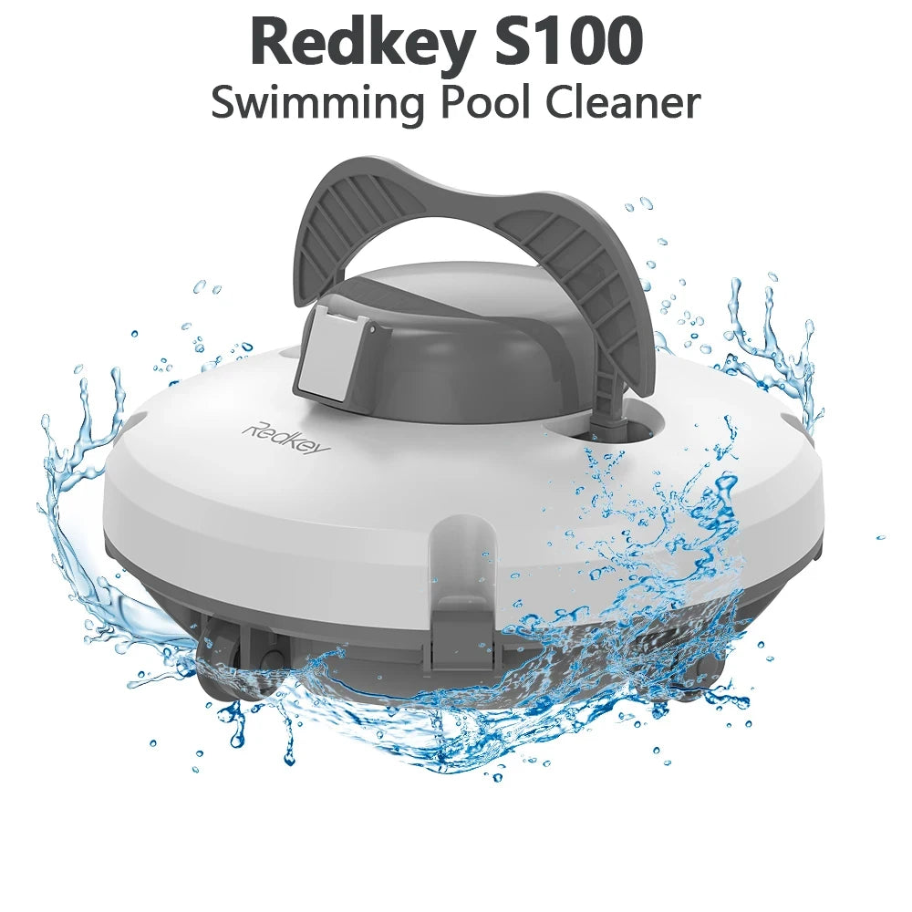 Redkey S100 Cordless Robotic Pool Cleaner - Automatic Swimming Pool Vacuum