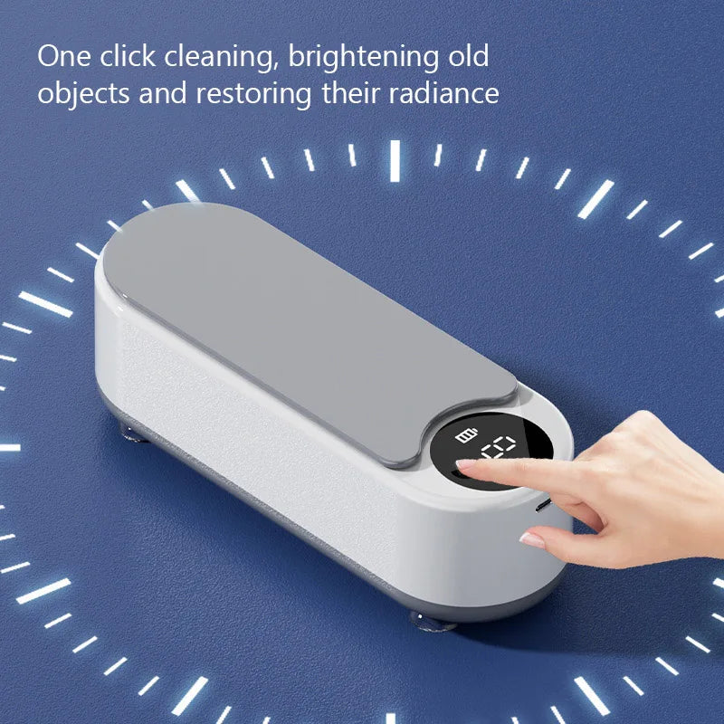 Ultrasonic Wireless Glasses Cleaning Machine - Portable Eyeglass Jewelry Cleaner