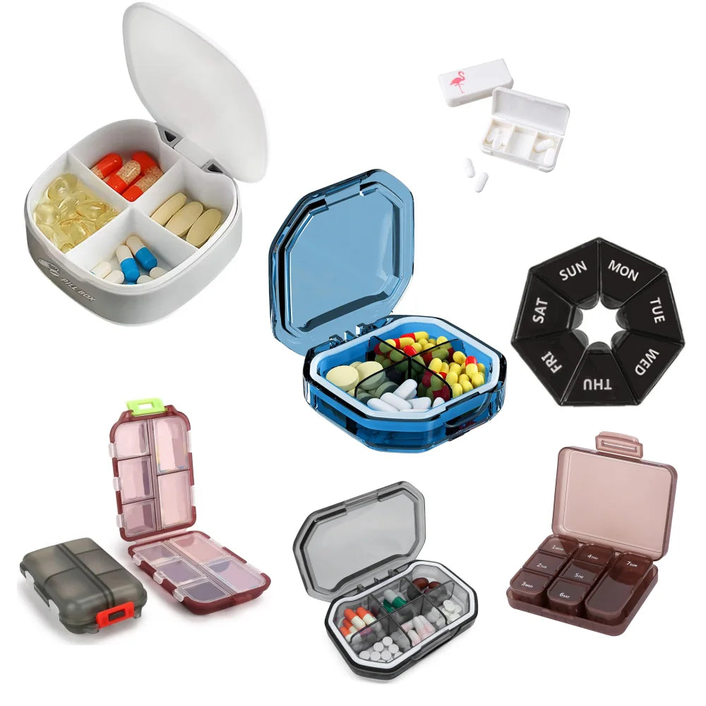 Pill Storage Box - Weekly Medication Organizer Container