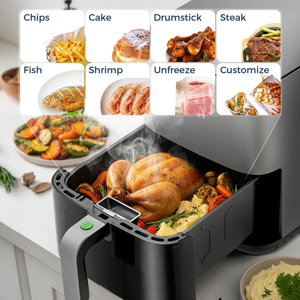 5L Air Fryer - Electric Oil-Free Fryer with Touch Control and Visible Window