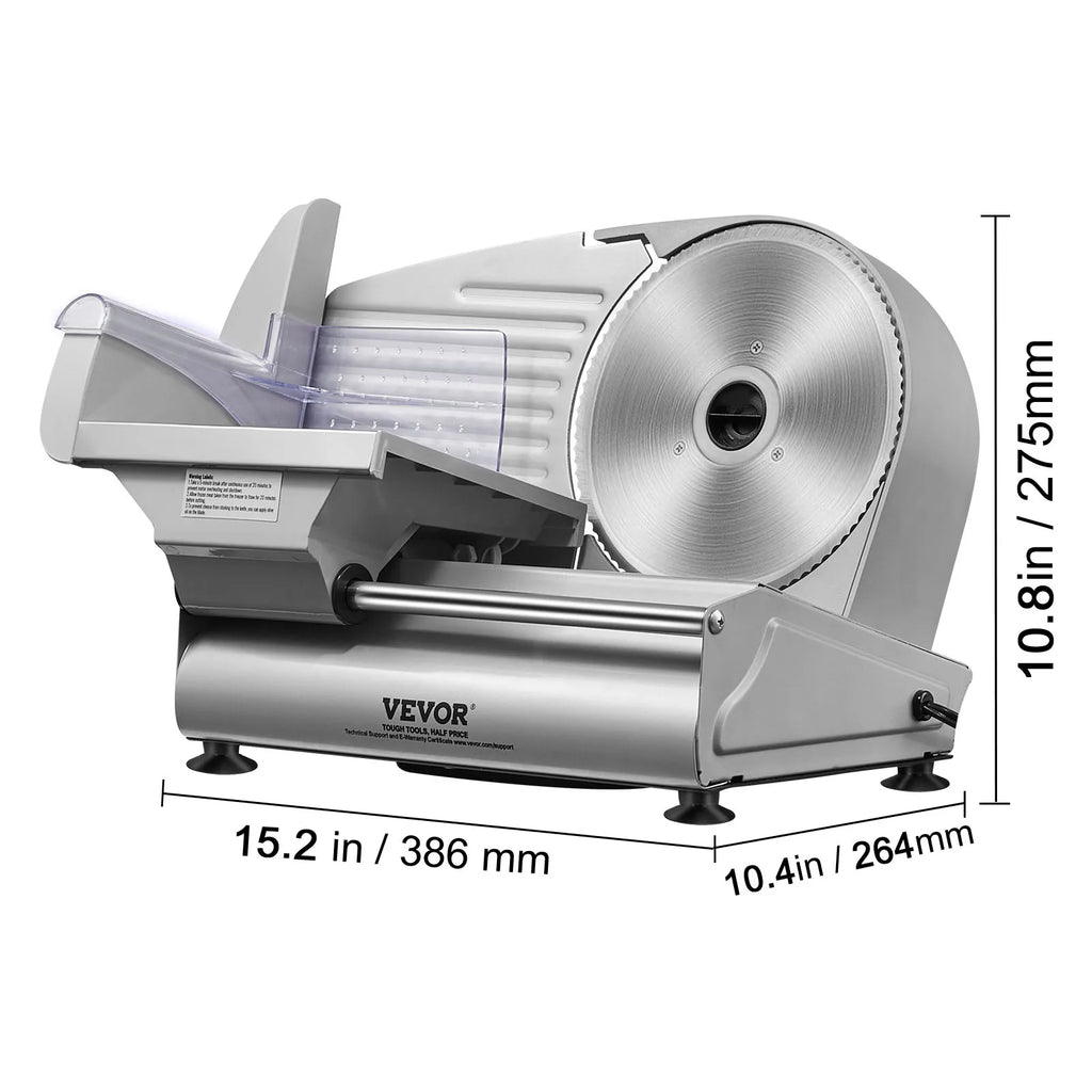 Electric Meat Slicer - Stainless Steel Deli Food Slicer for Home Use