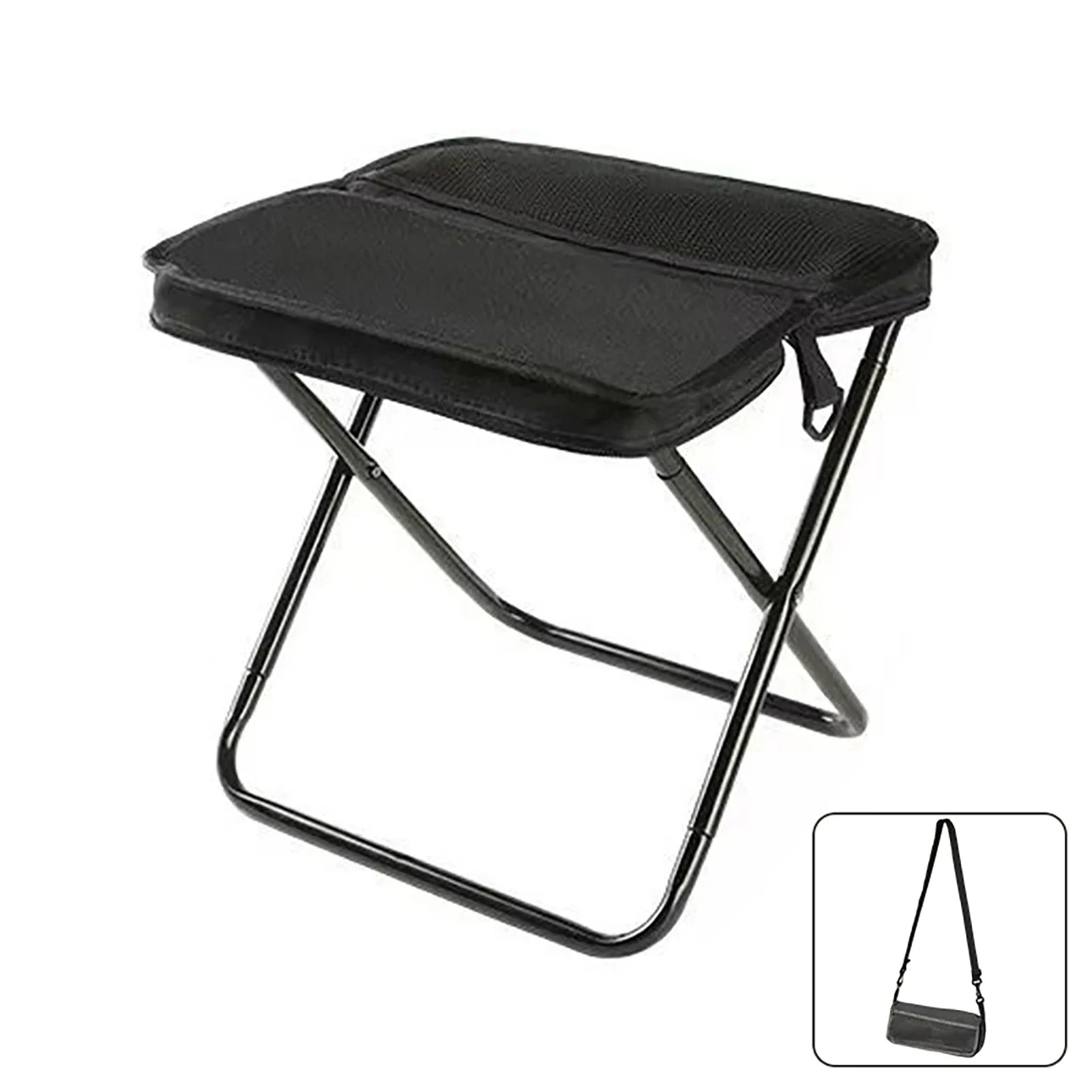 Foldable Camping Stool - Portable Backpack Chair for Outdoor Fishing Travel