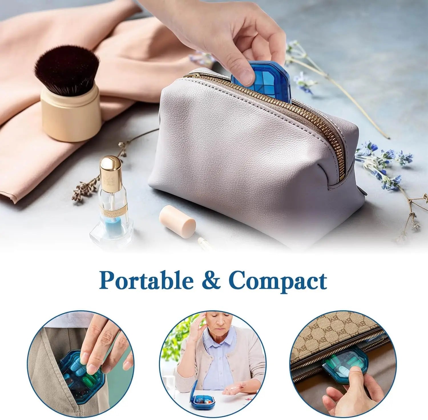 Pill Storage Box - Weekly Medication Organizer Container