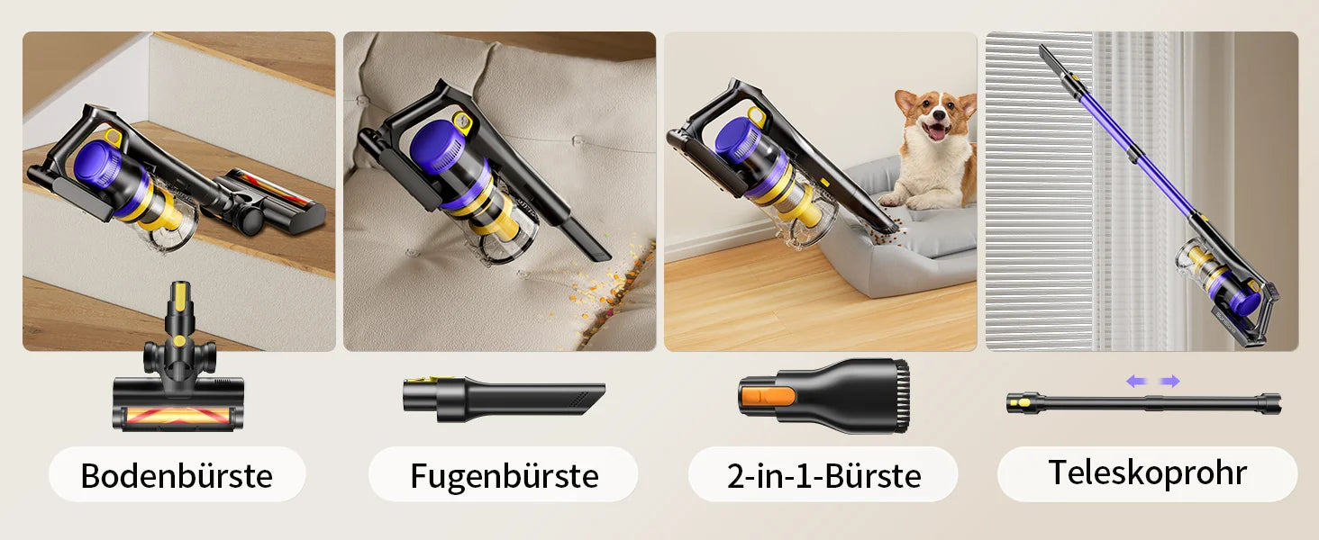 Laresar X11 Cordless Vacuum Cleaner - Wireless Stick Vacuum