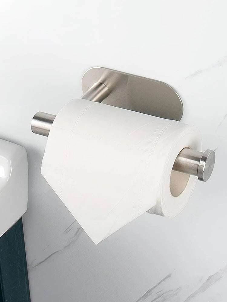 Toilet Paper Holder - Wall Mount Bathroom Tissue Dispenser with Shelf