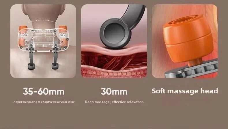 Electric Massage Pillow - Wireless Shiatsu Neck Back Massager with Heating