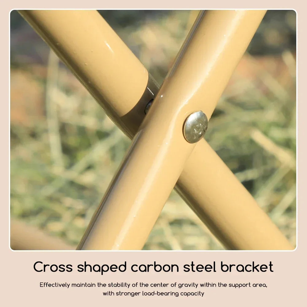 Foldable Camping Stool - Portable Backpack Chair for Outdoor Fishing Travel