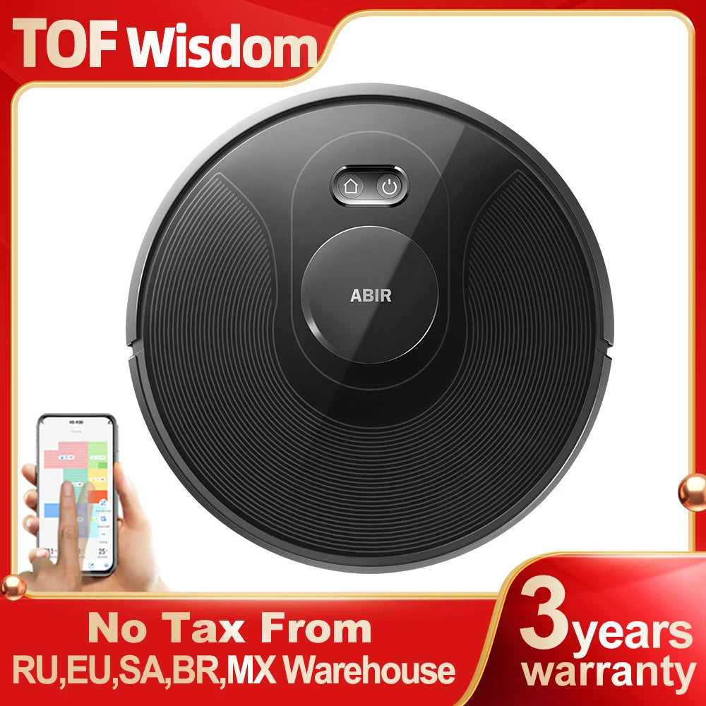 ABIR X8 Robot Vacuum Cleaner - Smart Automatic Floor Cleaning Robot