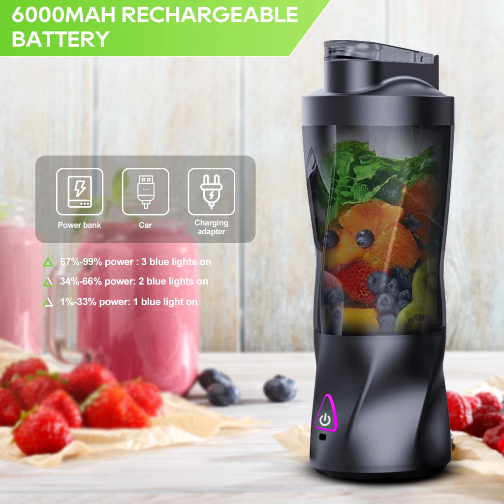 Portable Blender 700ML - USB Rechargeable Juicer for Smoothies Shakes