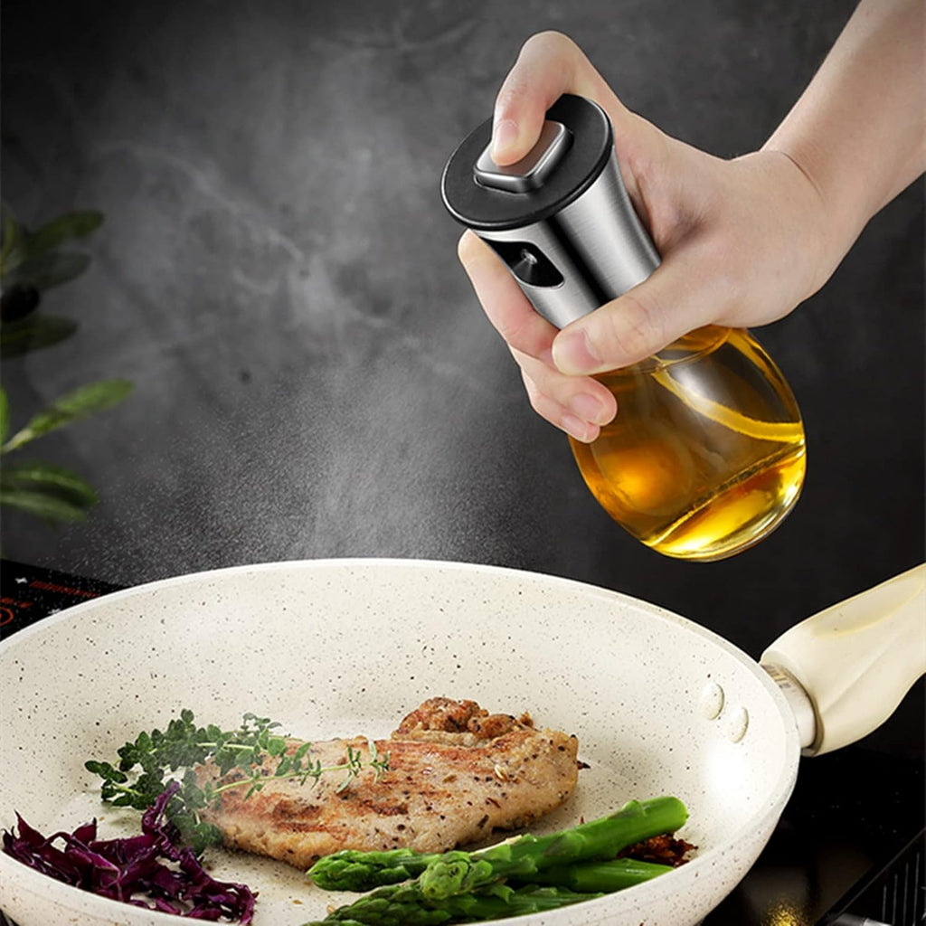 Oil Spray Bottle - Glass Cooking Sprayer for Air Fryer BBQ Baking