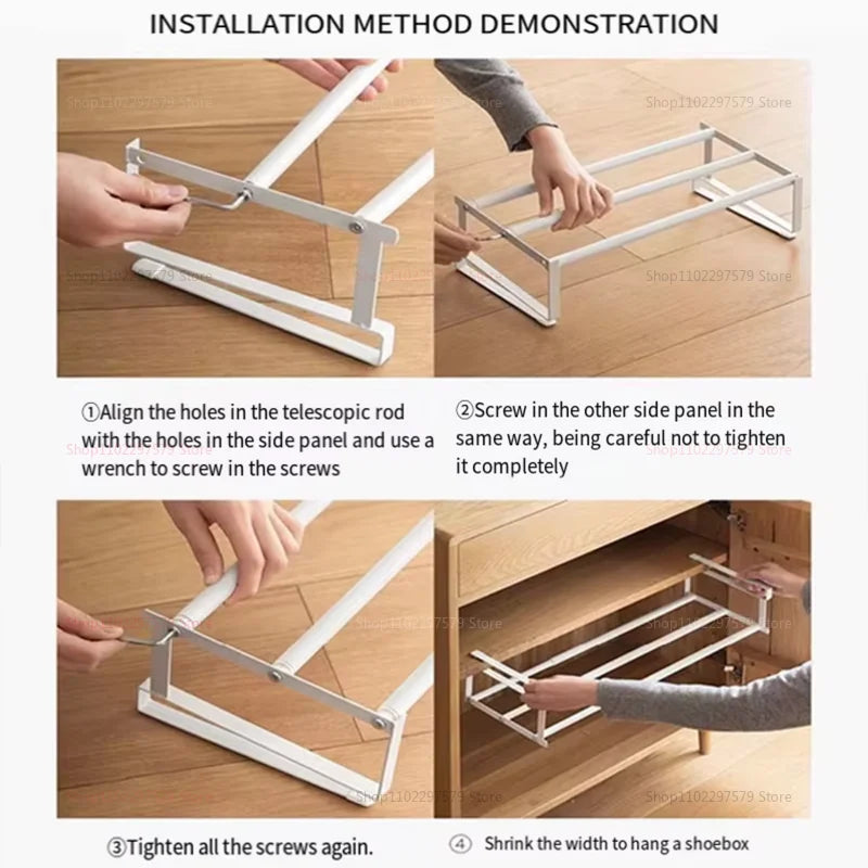 Shoe Cabinet - Multi-Tier Storage Rack Organizer for Entryway