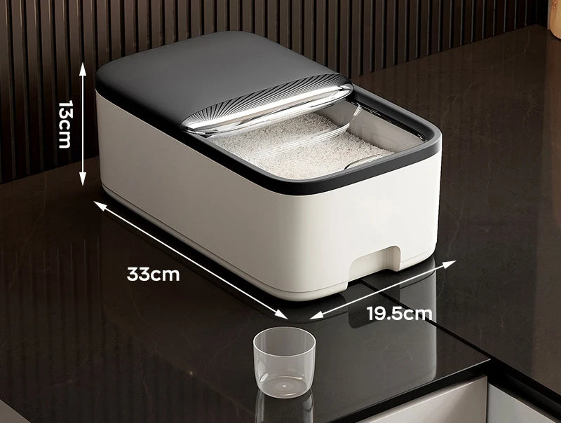 10KG Rice Storage Container - Airtight Cereal Dispenser Box