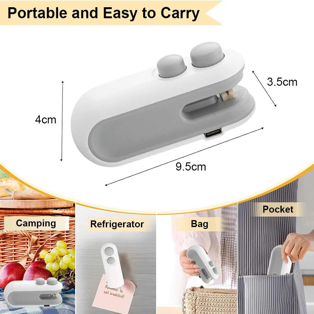 Handheld Bag Sealer - Mini Heat Vacuum Sealer for Food Storage