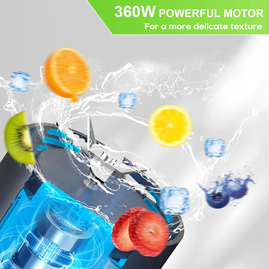 Portable Blender 700ML - USB Rechargeable Juicer for Smoothies Shakes