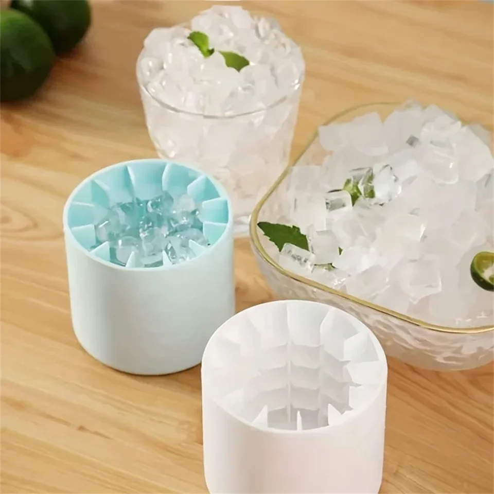 Food Grade Silicone Ice Cube Maker - Cylinder Ice Mold Tray