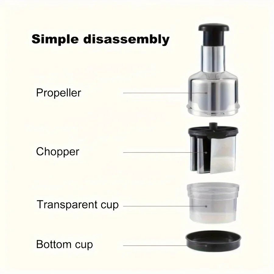 Stainless Steel Manual Garlic Press - Heavy Duty Mincer Crusher for Kitchen