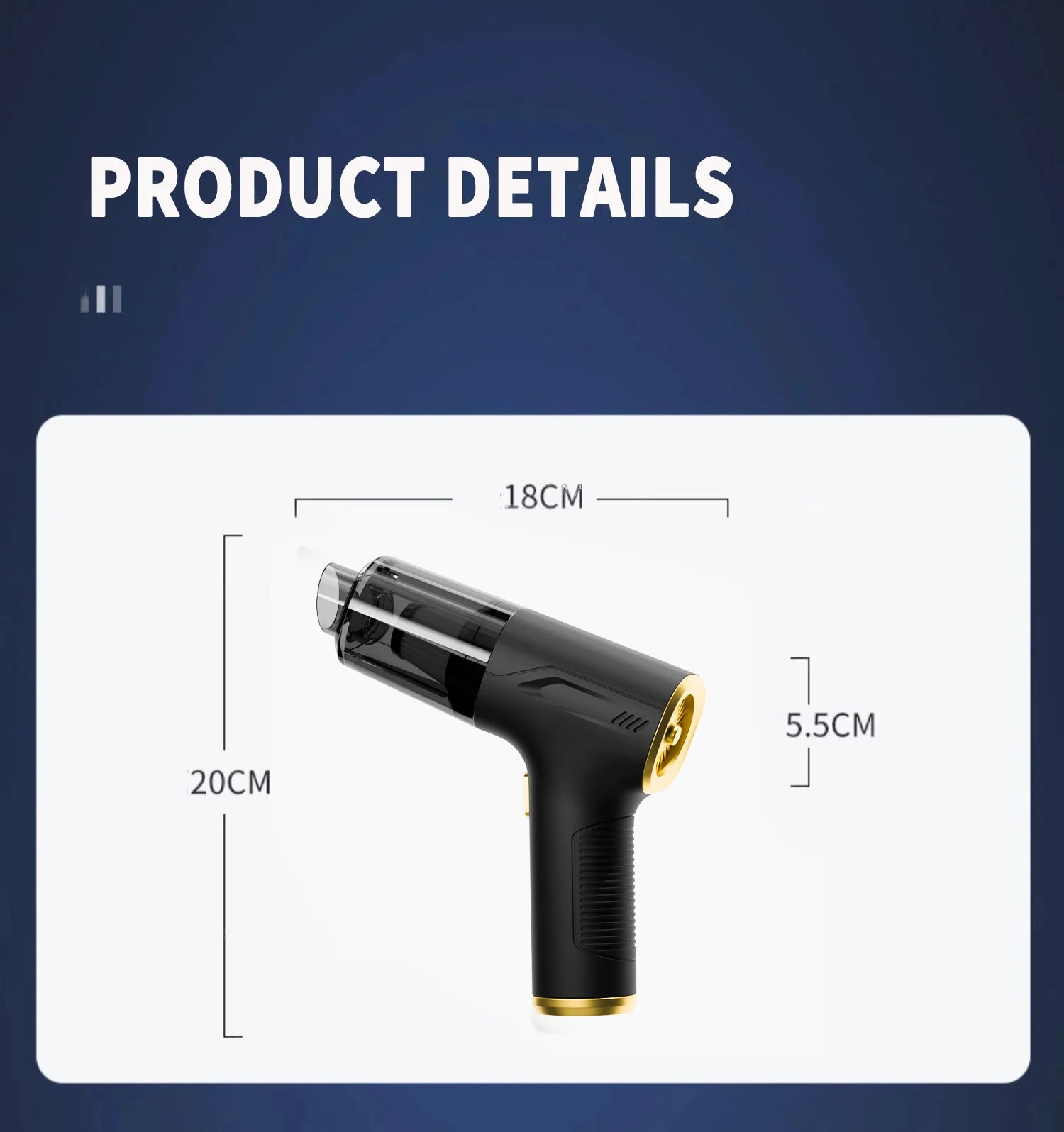 CENRR 98000PA Car Vacuum Cleaner - Cordless Handheld High Power