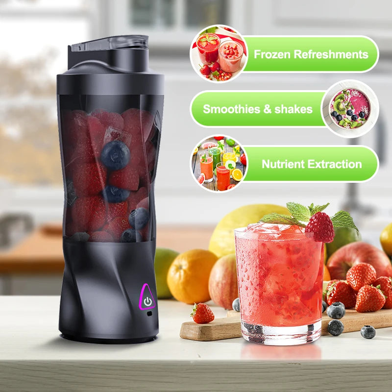 Portable Blender 700ML - USB Rechargeable Juicer for Smoothies Shakes
