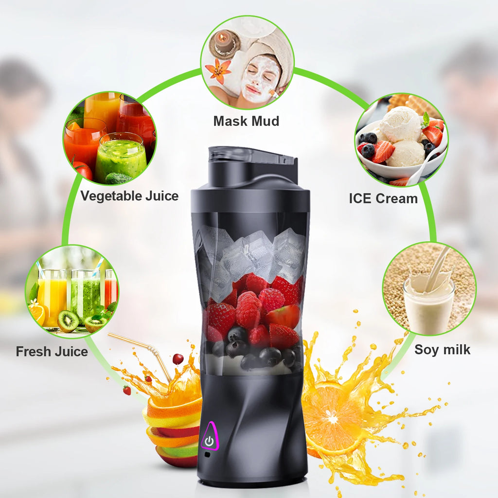 Portable Blender 700ML - USB Rechargeable Juicer for Smoothies Shakes