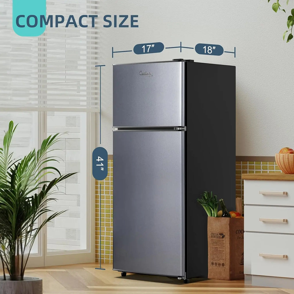 Mini Refrigerator 4.2 Cu.Ft - Compact Fridge with Freezer for Office Dorm