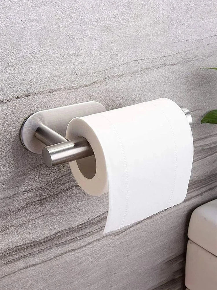 Toilet Paper Holder - Wall Mount Bathroom Tissue Dispenser with Shelf