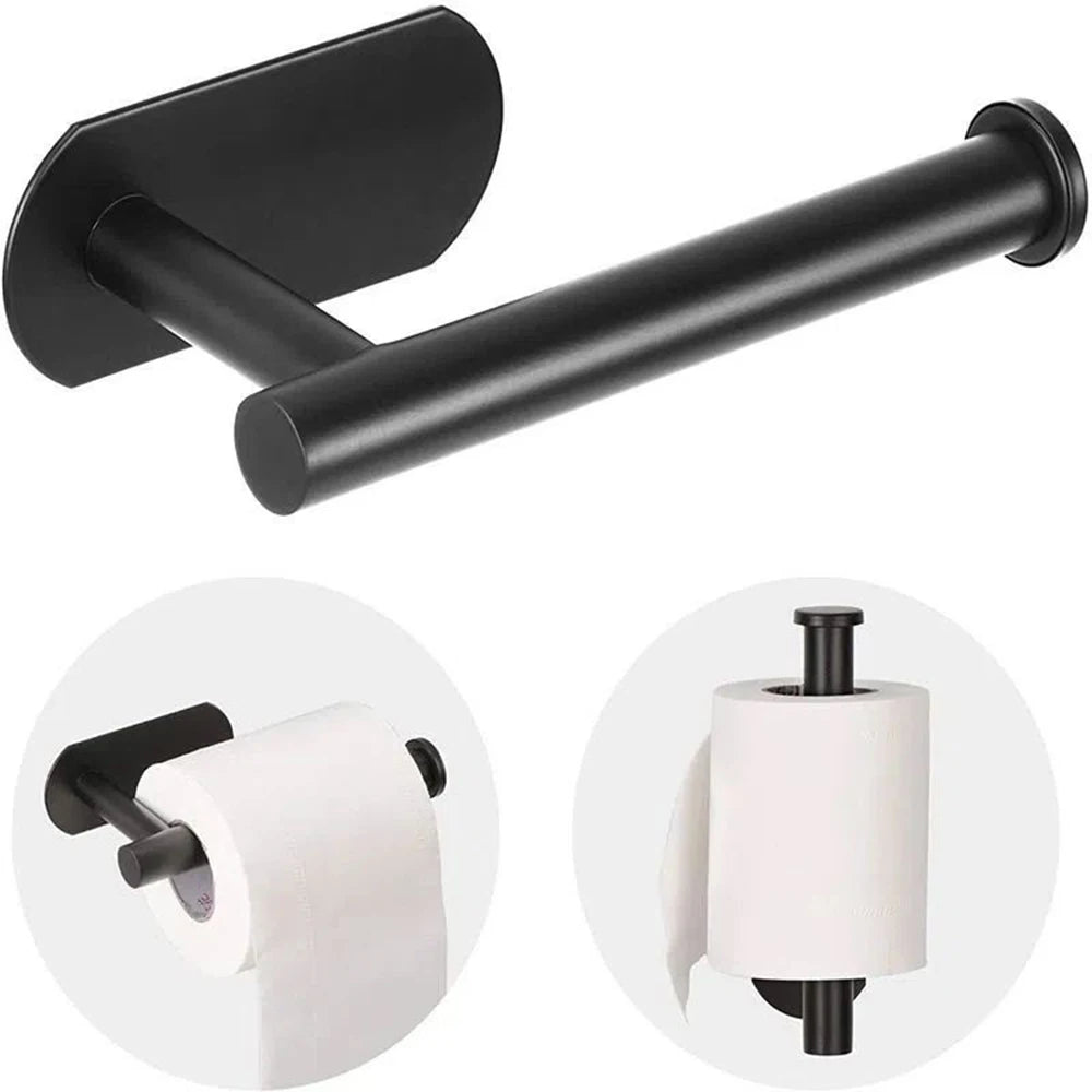 Toilet Paper Holder - Wall Mount Bathroom Tissue Dispenser with Shelf