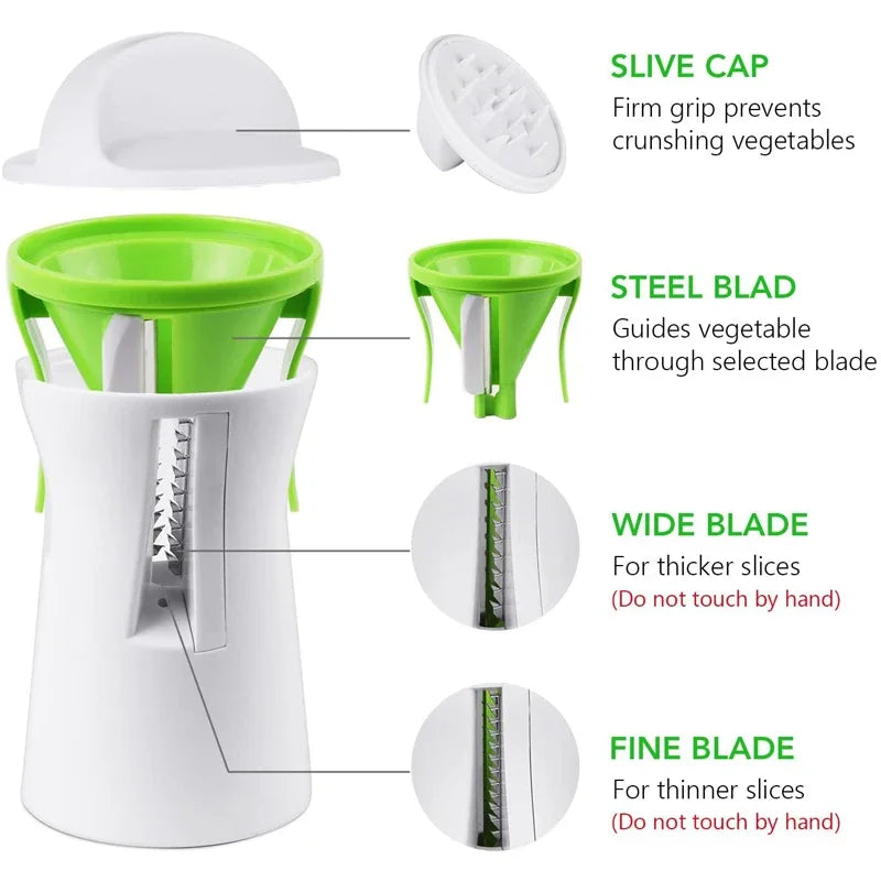LMETJMA Spiralizer Vegetable Slicer - 5 Blade Zoodle Maker