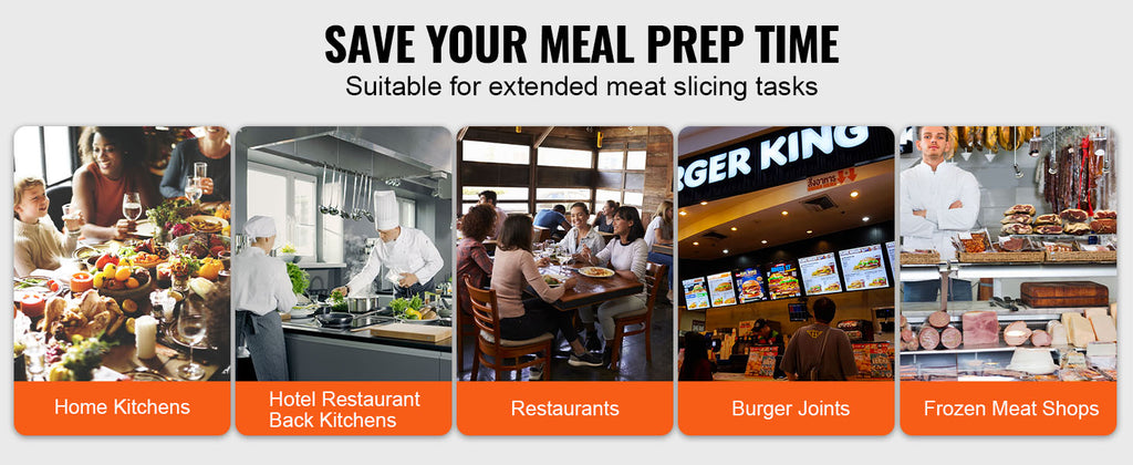 Electric Meat Slicer - Stainless Steel Deli Food Slicer for Home Use