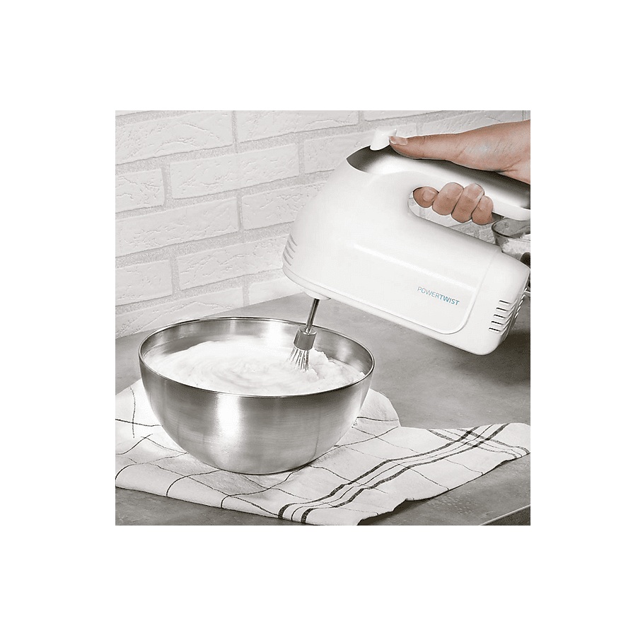 Amasadora de mano - Cecotec PowerTwist 500, 500 W, 5 Velocidades, Blanco - Imagen 2