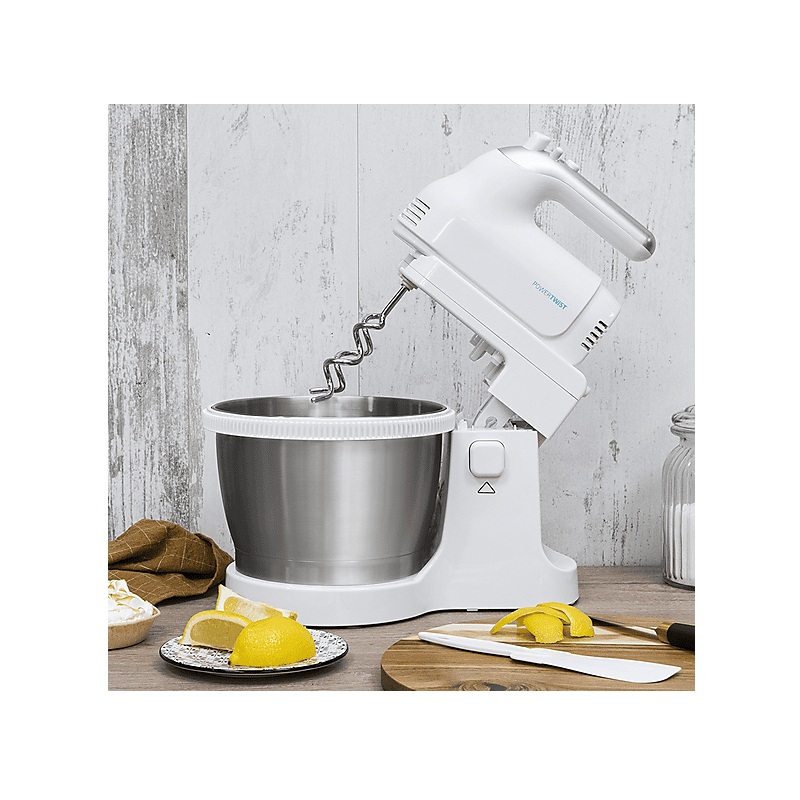 Robot amasador - Cecotec PowerTwist 500 Steel, 500 W, 5 Velocidades, Bol 3,5 L, Blanco - Imagen 2