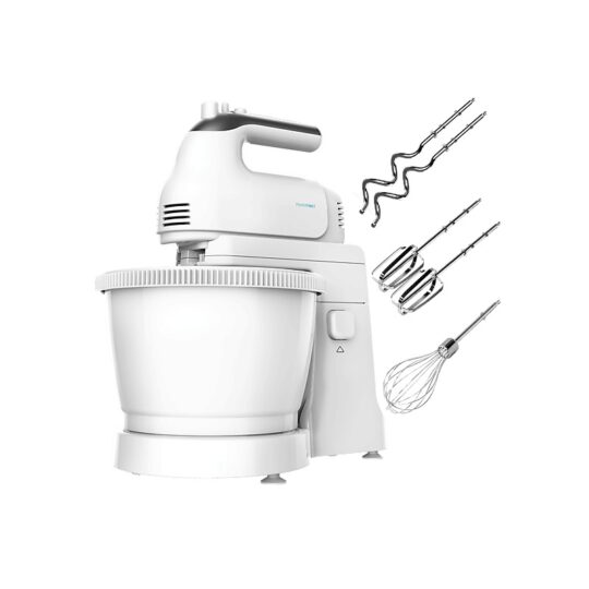 Amasadora de mano - Cecotec PowerTwist 500 Gyro, 500 W, Bol Autogiratorio 3,5 L, 5 Velocidades + Turbo